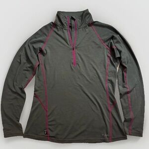 Rab Meco Women’s Merino Wool/Cocona Baselayer Long Sleeve Zip Tee Sz 16 (XXL)